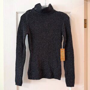 Nordstrom | Charcoal Merino Wool Mock Neck Sweater - XS
